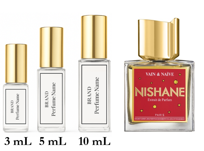 Collection of perfume bottles with varying sizes and brand names.