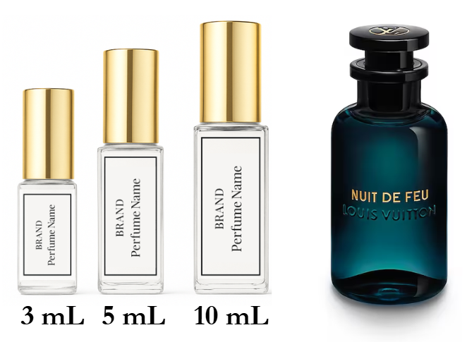 Collection of perfume bottles with different sizes and branding.